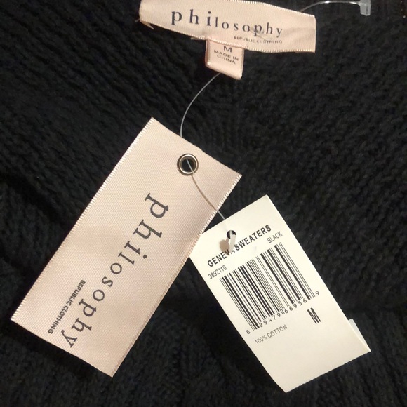 Philosophy sweater tunic mod punk slit knit cotton - Picture 6 of 6